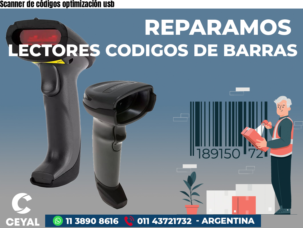Scanner de códigos optimización usb