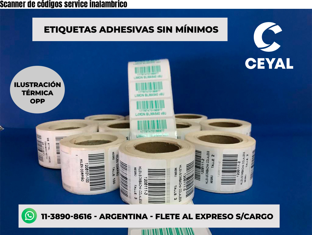Scanner de códigos service inalambrico