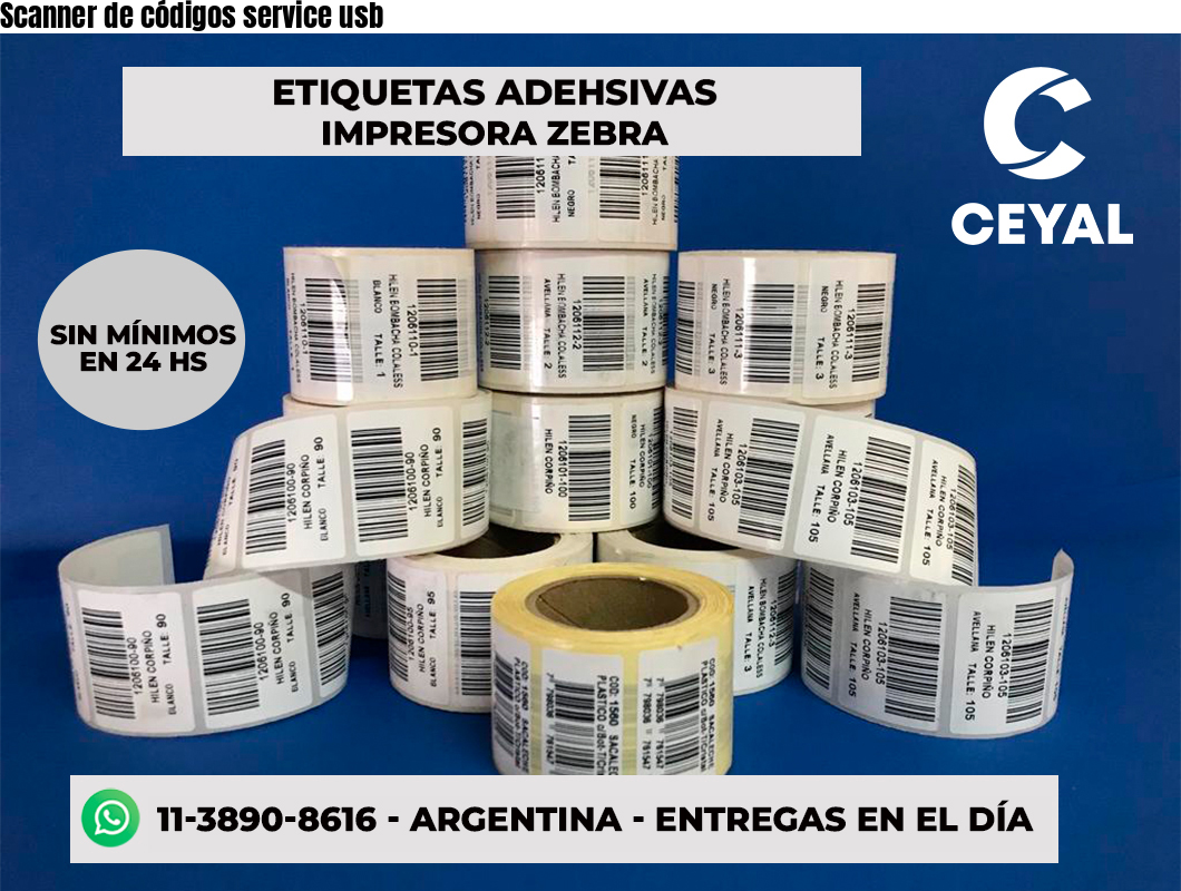 Scanner de códigos service usb
