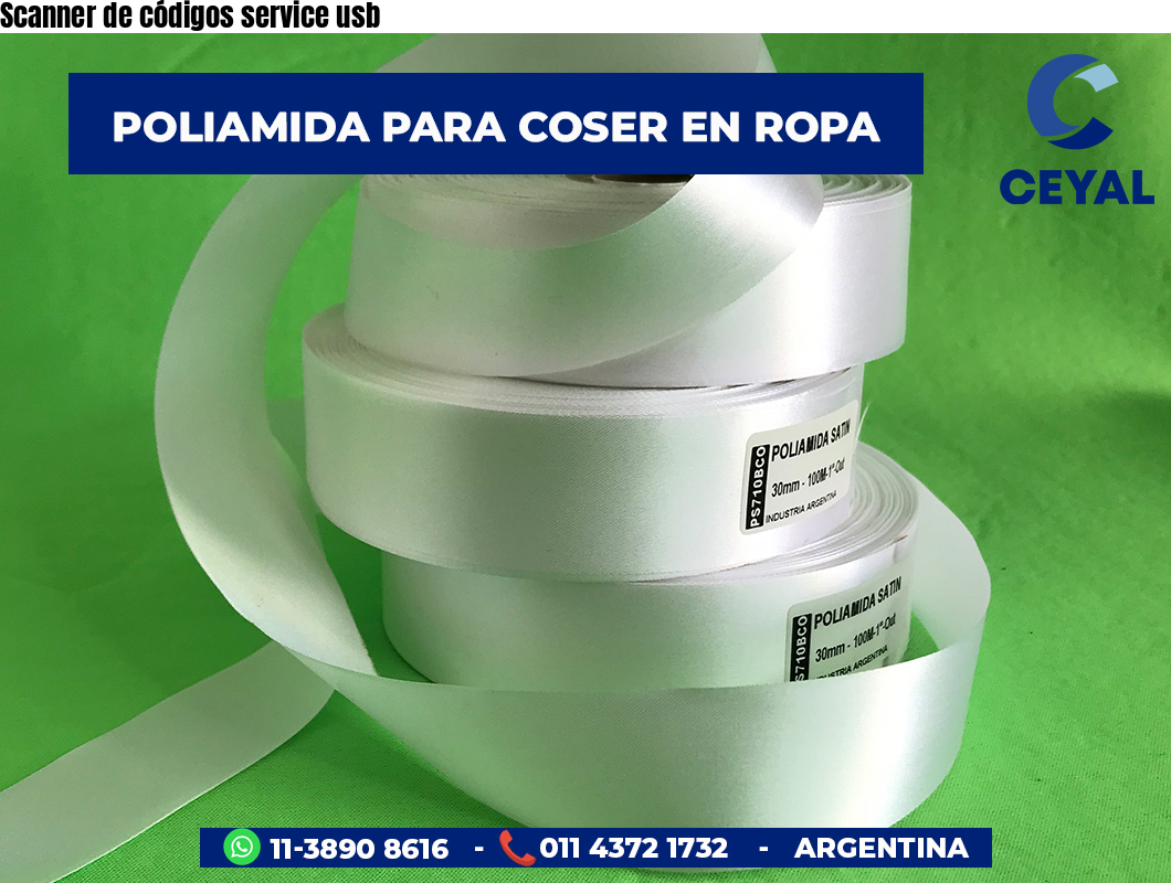 Scanner de códigos service usb