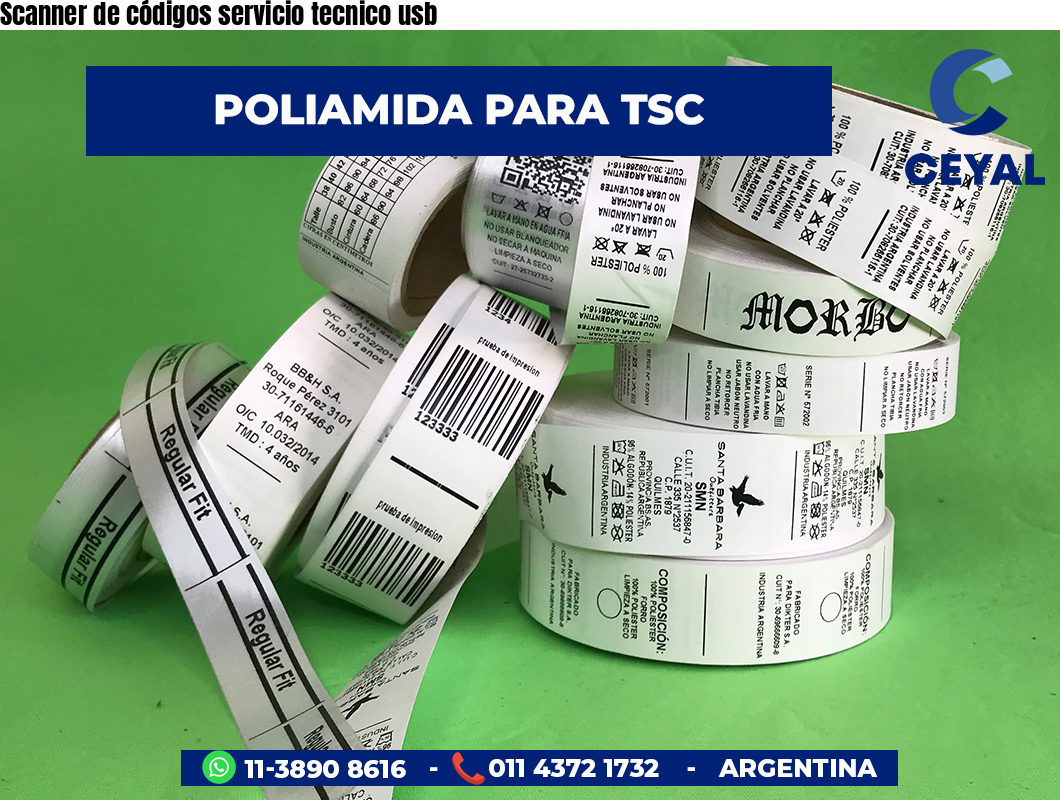 Scanner de códigos servicio tecnico usb