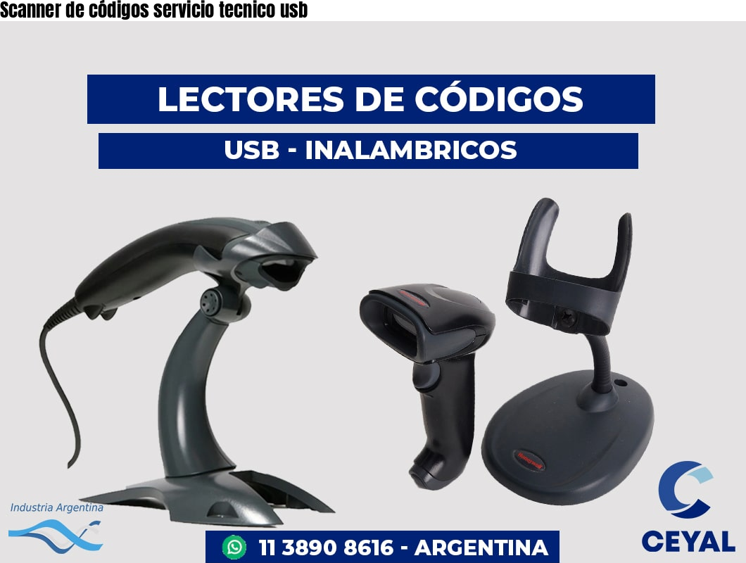 Scanner de códigos servicio tecnico usb