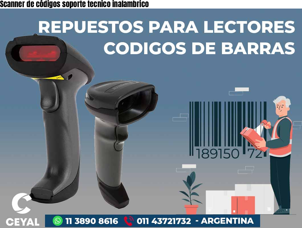 Scanner de códigos soporte tecnico inalambrico