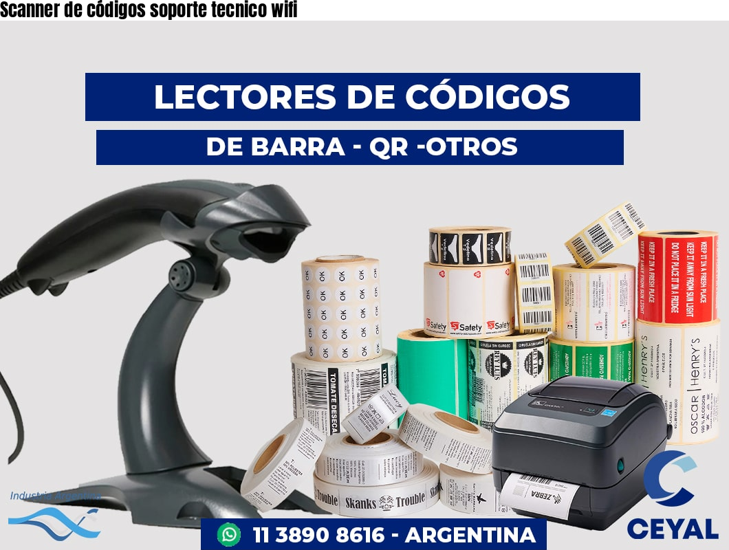 Scanner de códigos soporte tecnico wifi