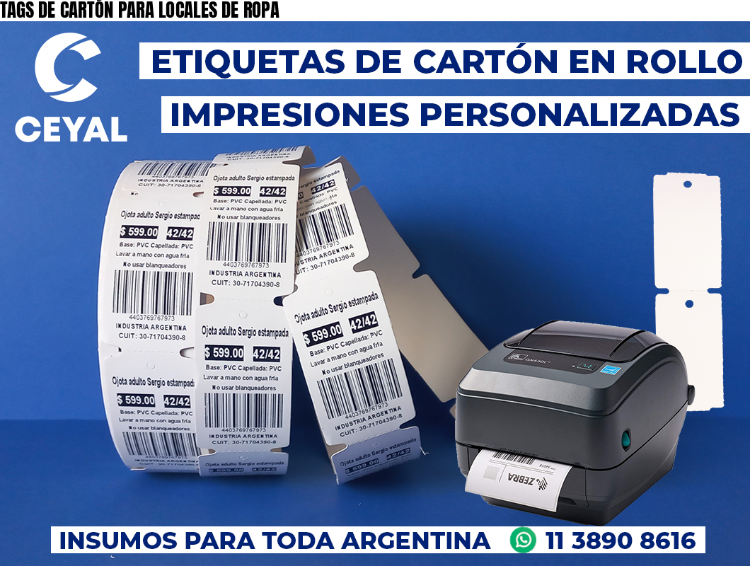 TAGS DE CARTÓN PARA LOCALES DE ROPA