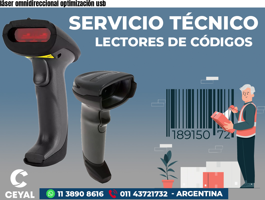 láser omnidireccional optimización usb