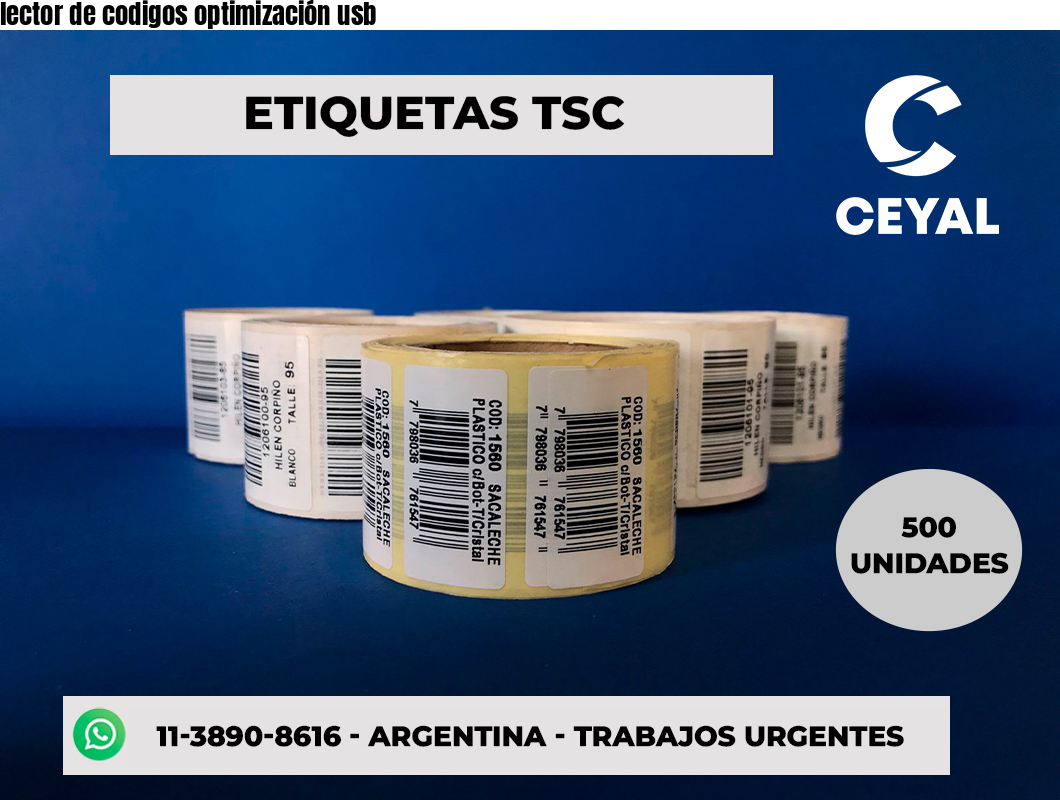 lector de codigos optimización usb