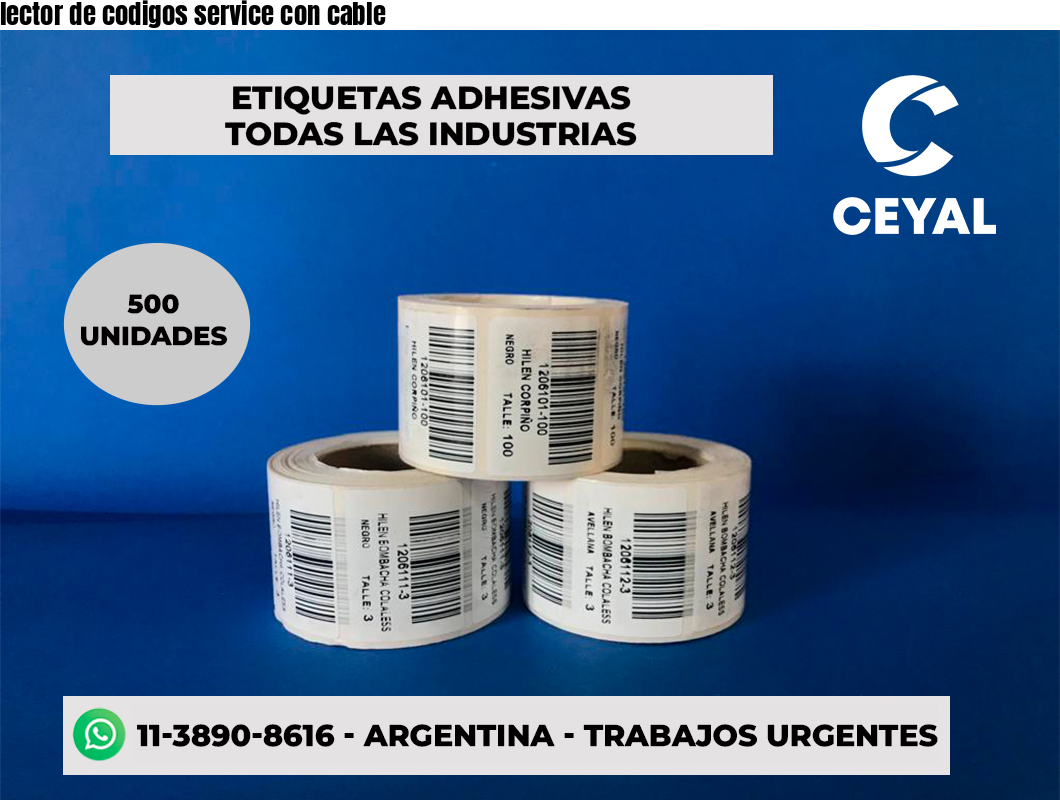 lector de codigos service con cable