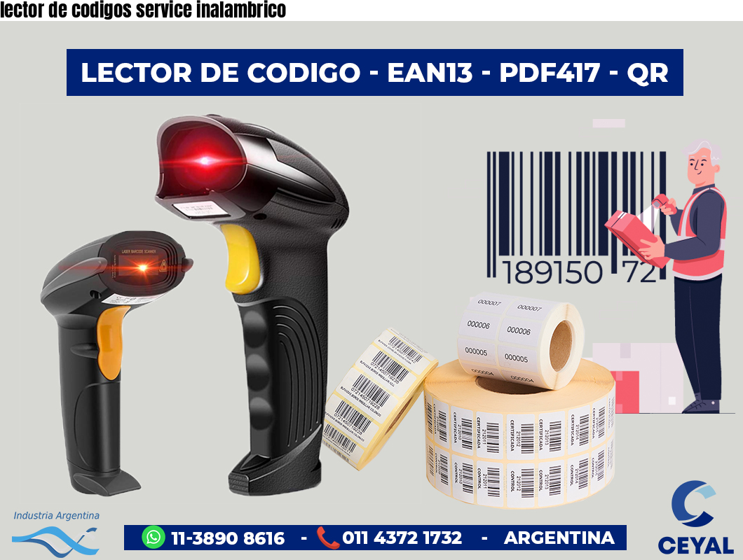 lector de codigos service inalambrico