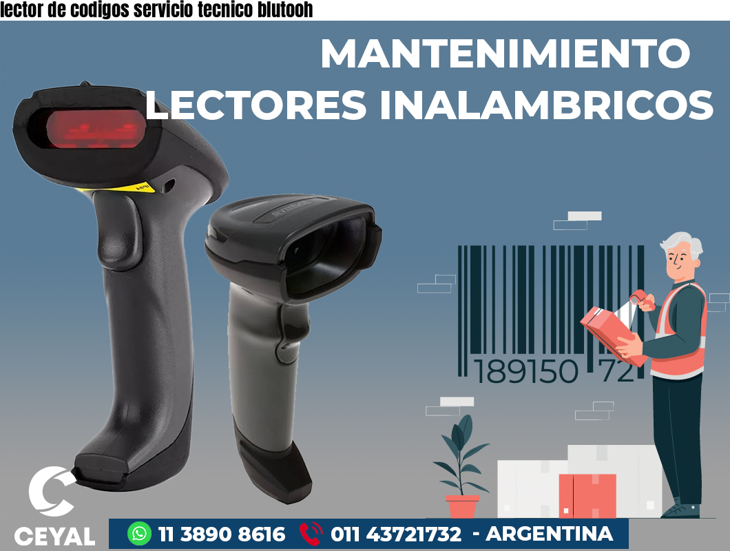 lector de codigos servicio tecnico blutooh