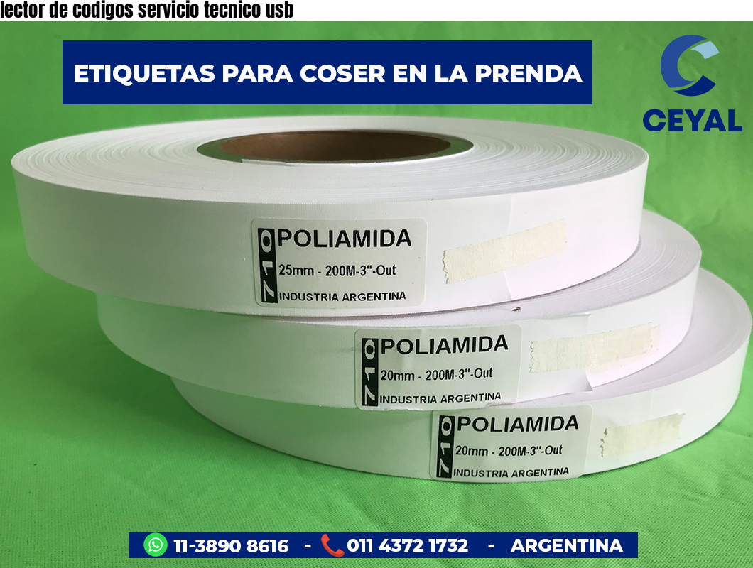 lector de codigos servicio tecnico usb