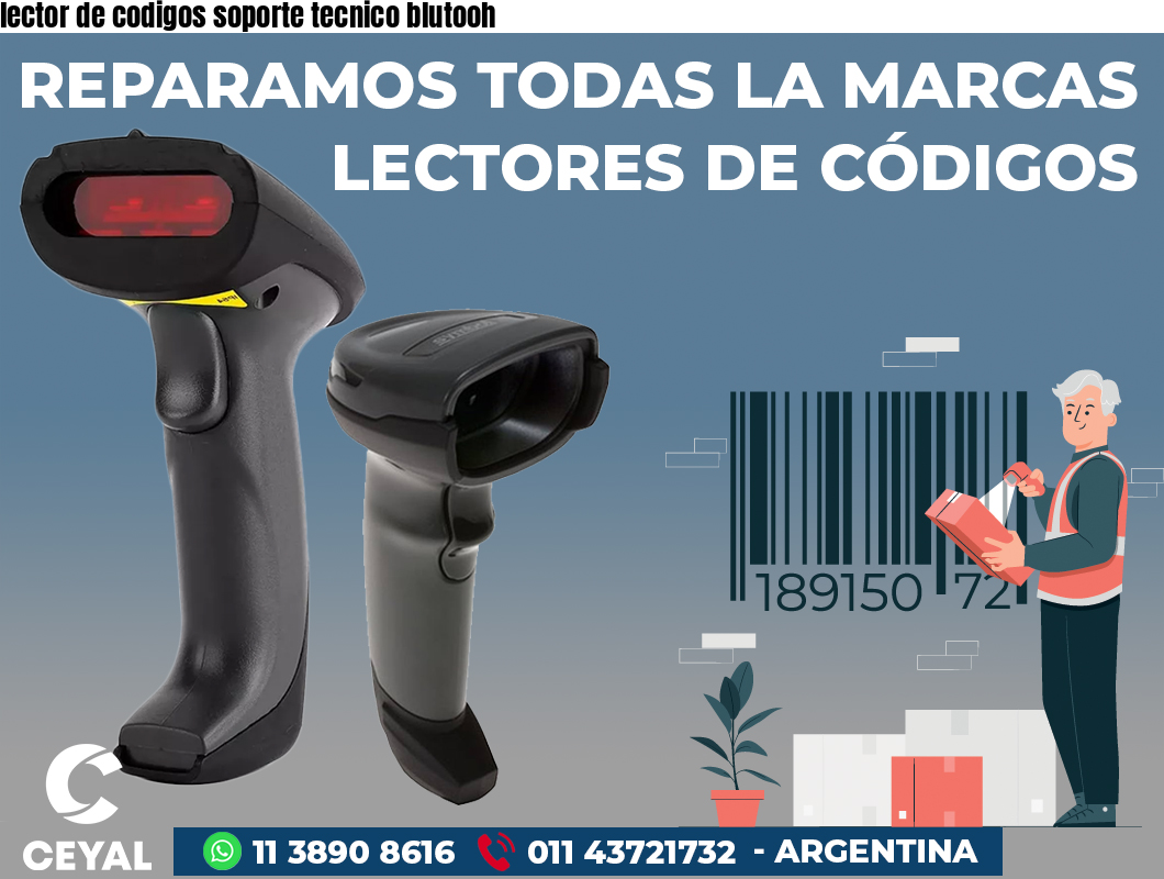 lector de codigos soporte tecnico blutooh