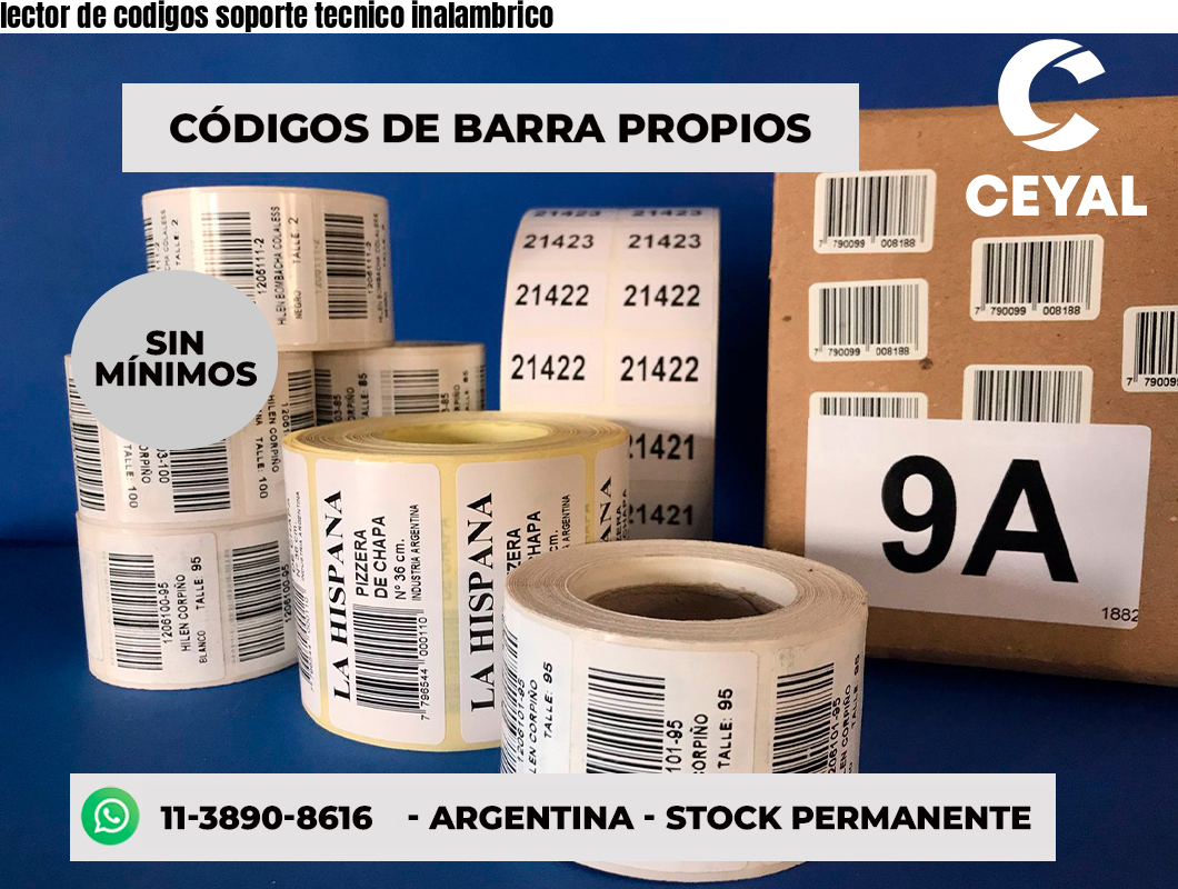 lector de codigos soporte tecnico inalambrico