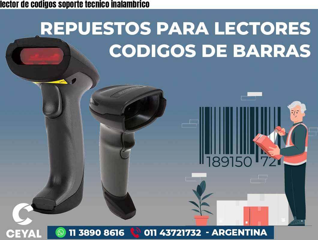 lector de codigos soporte tecnico inalambrico
