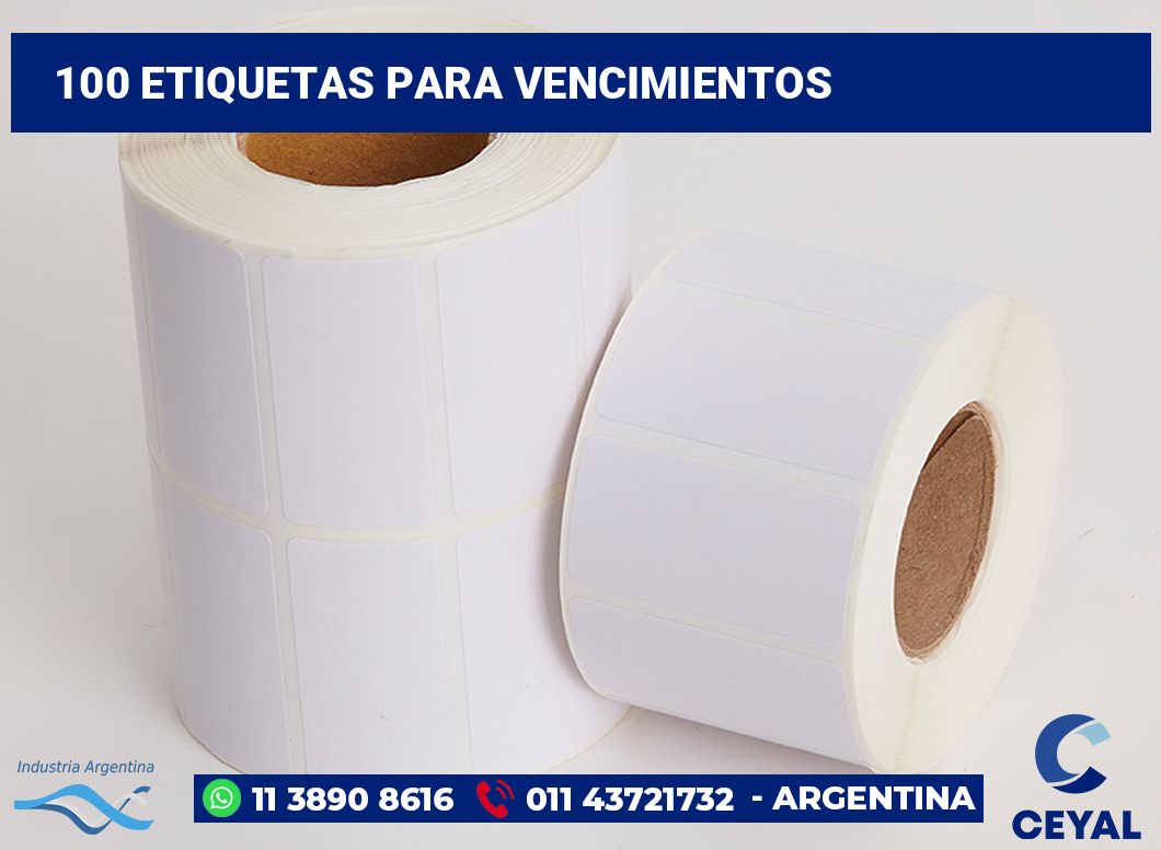 100 Etiquetas para vencimientos