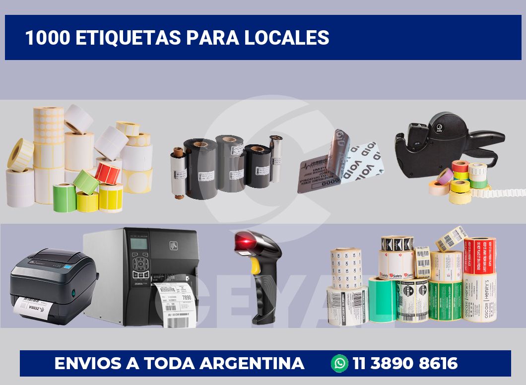 1000 Etiquetas para locales