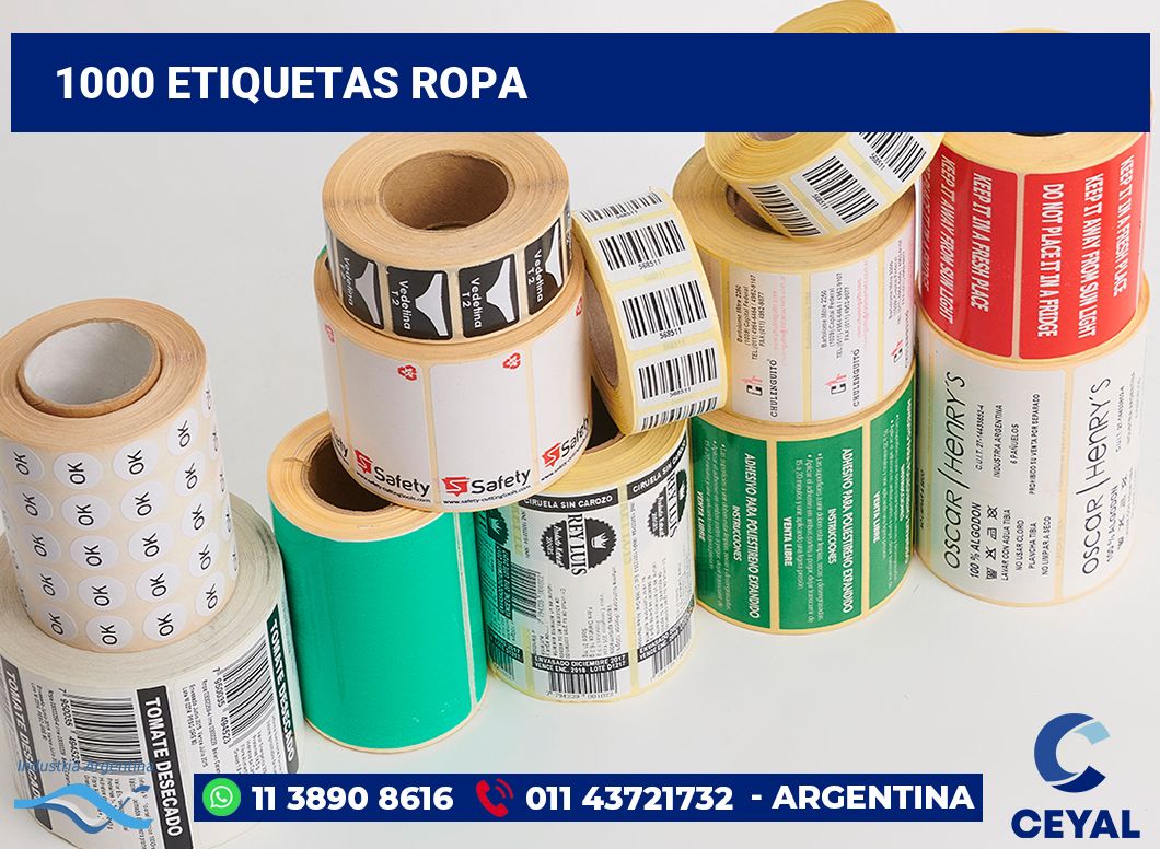 1000 Etiquetas ropa