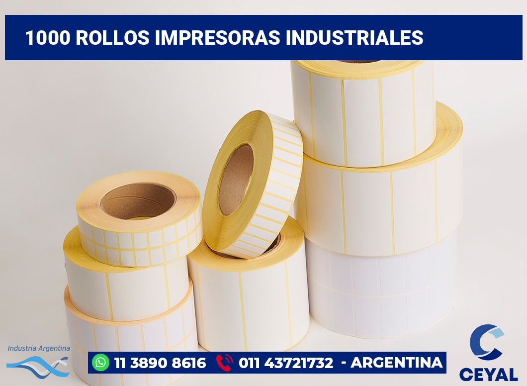 1000 Rollos impresoras industriales