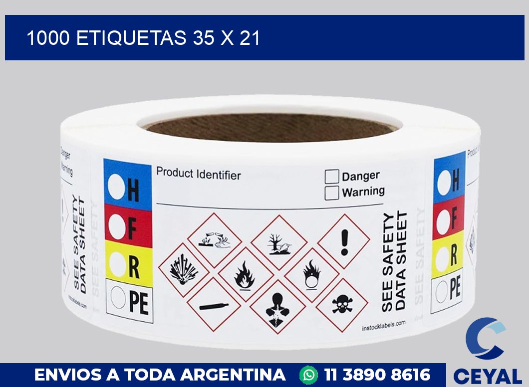 1000 etiquetas 35 x 21