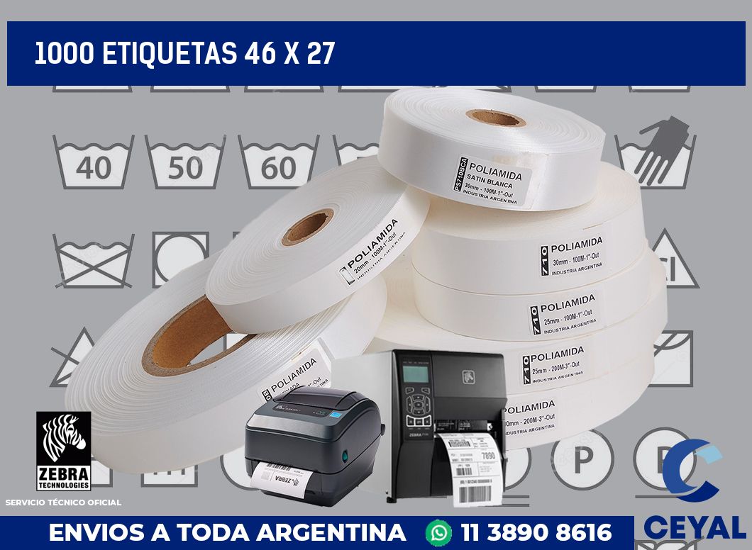 1000 etiquetas 46 x 27
