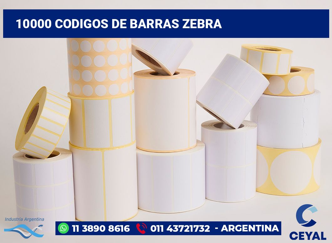 10000 Codigos de barras zebra