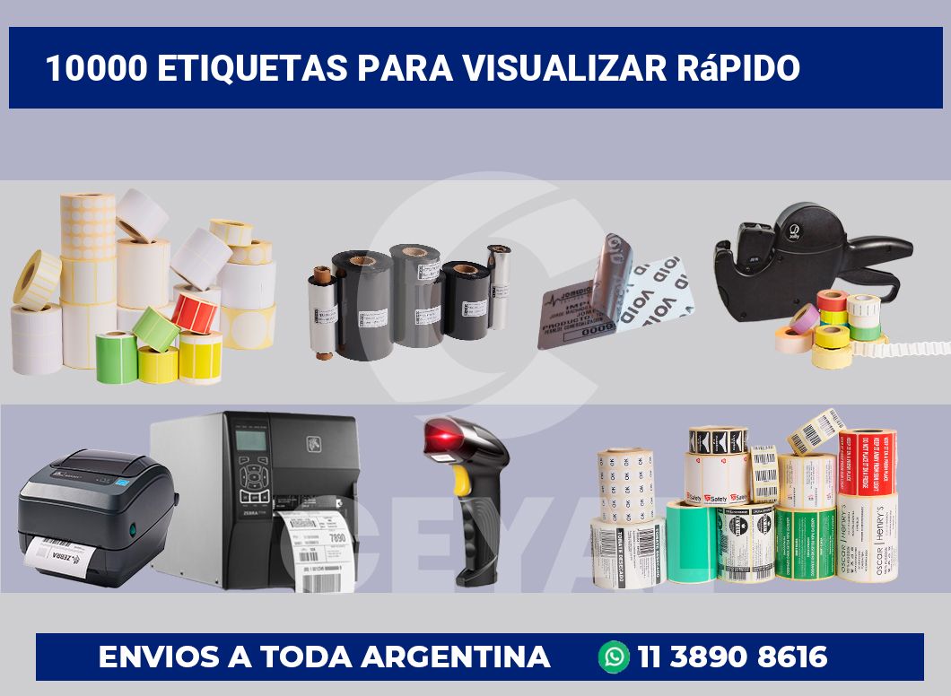 10000 Etiquetas para visualizar rápido