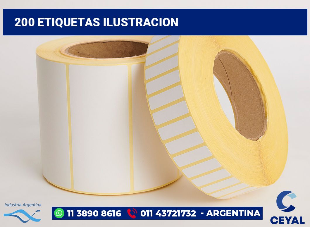 200 Etiquetas ilustracion