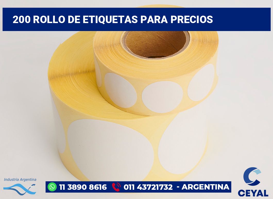 200 Rollo de etiquetas para precios