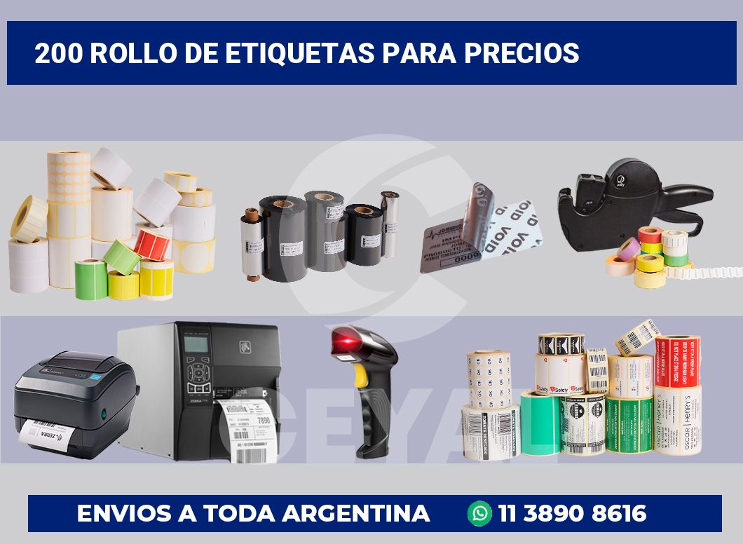 200 Rollo de etiquetas para precios