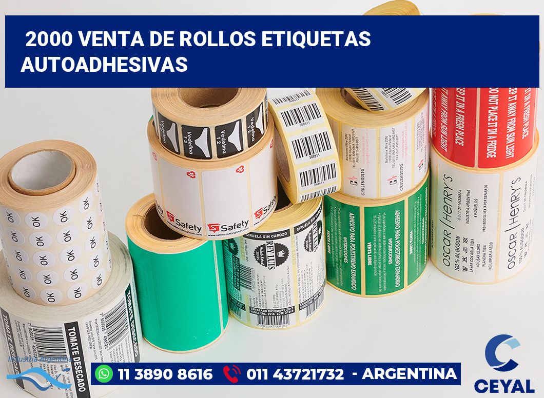 2000 Venta de rollos etiquetas autoadhesivas