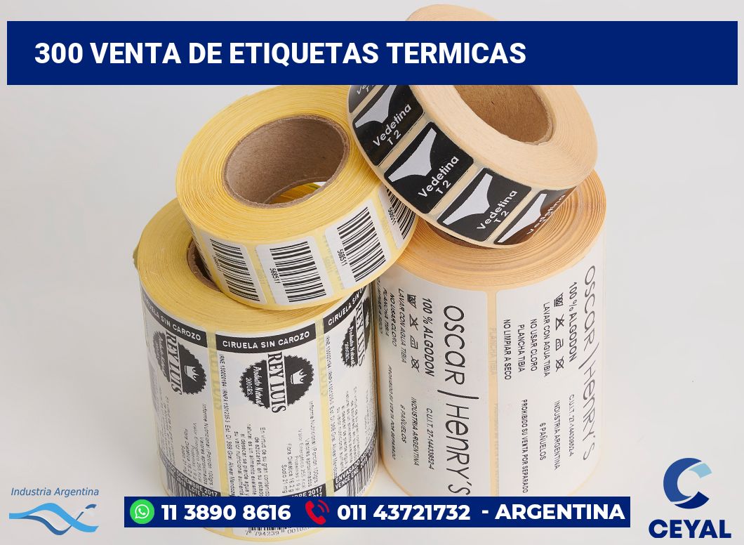300 Venta de etiquetas termicas