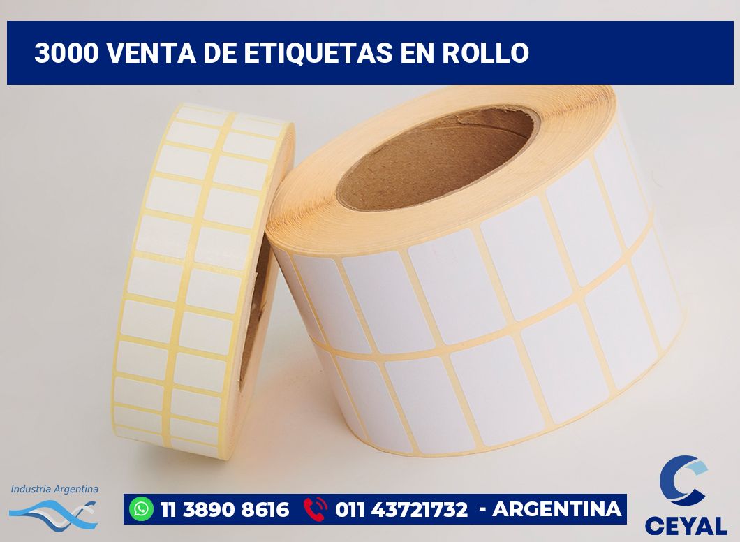 3000 Venta de etiquetas en rollo