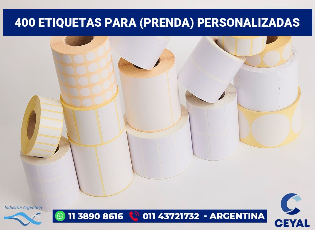 400 Etiquetas para (prenda) personalizadas