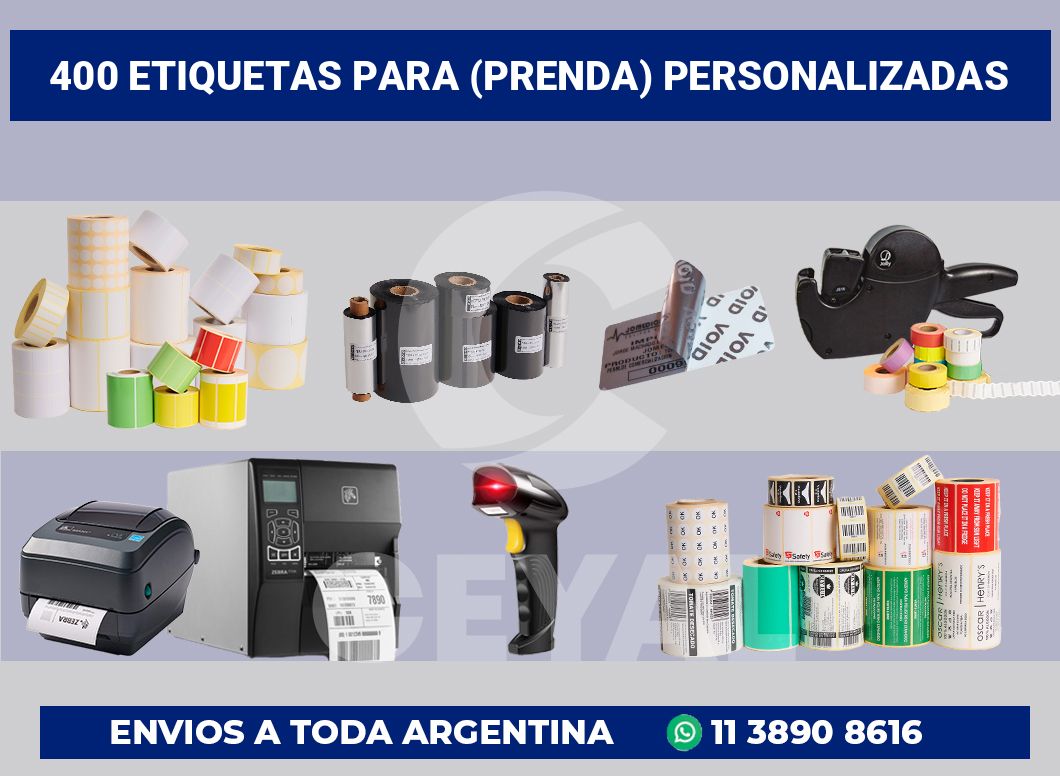 400 Etiquetas para (prenda) personalizadas