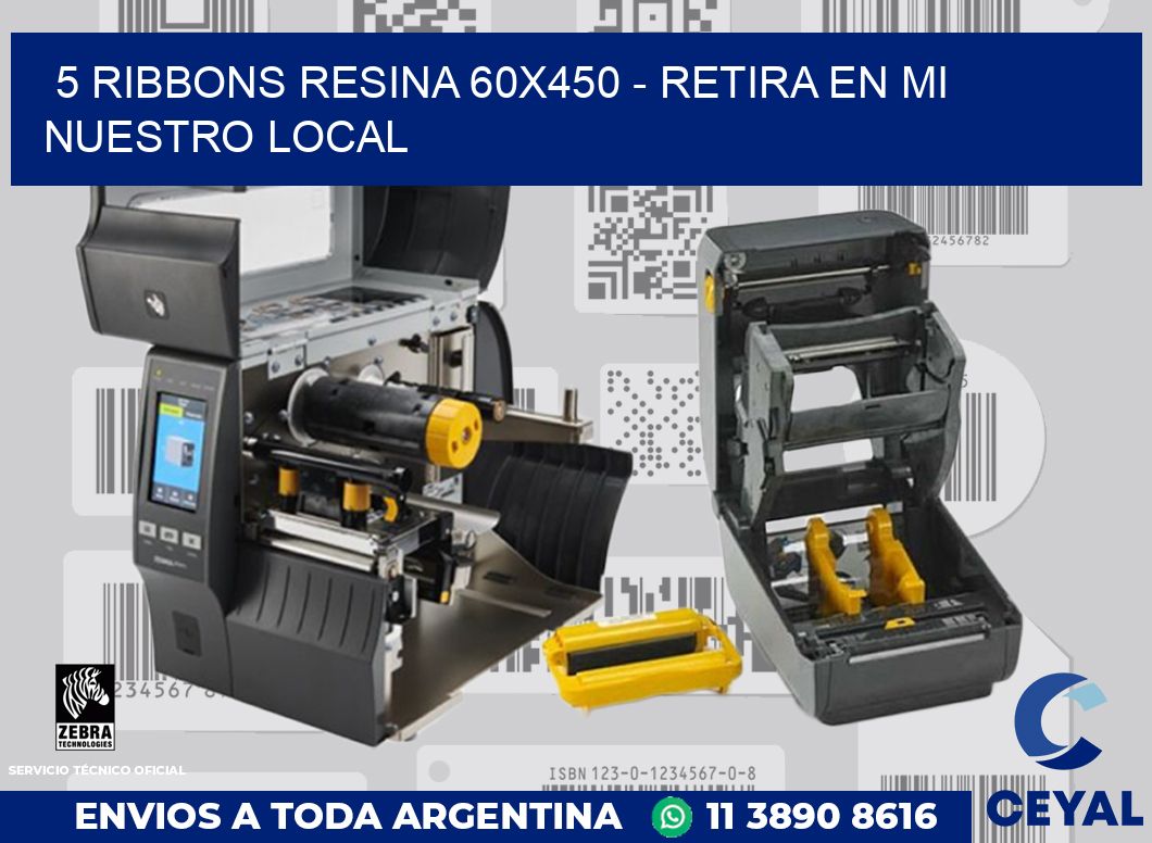 5 Ribbons resina 60x450 - retira en mi nuestro local