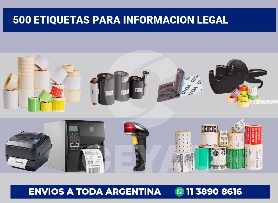 500 Etiquetas para informacion legal