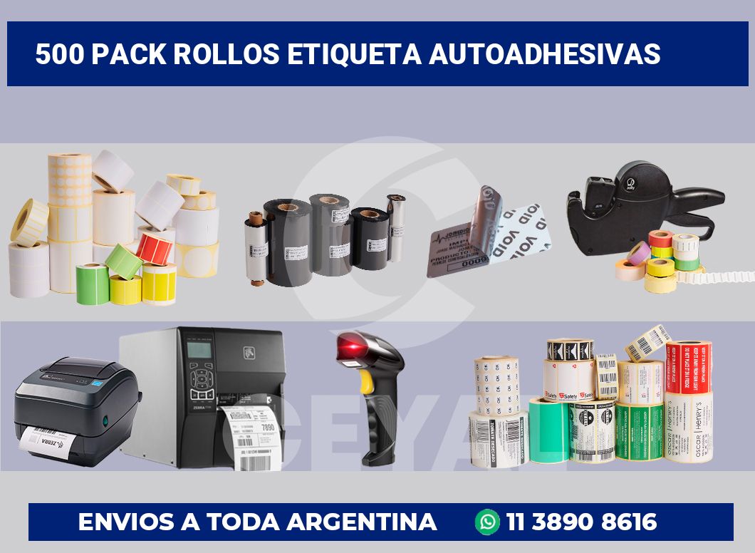 500 Pack rollos etiqueta autoadhesivas