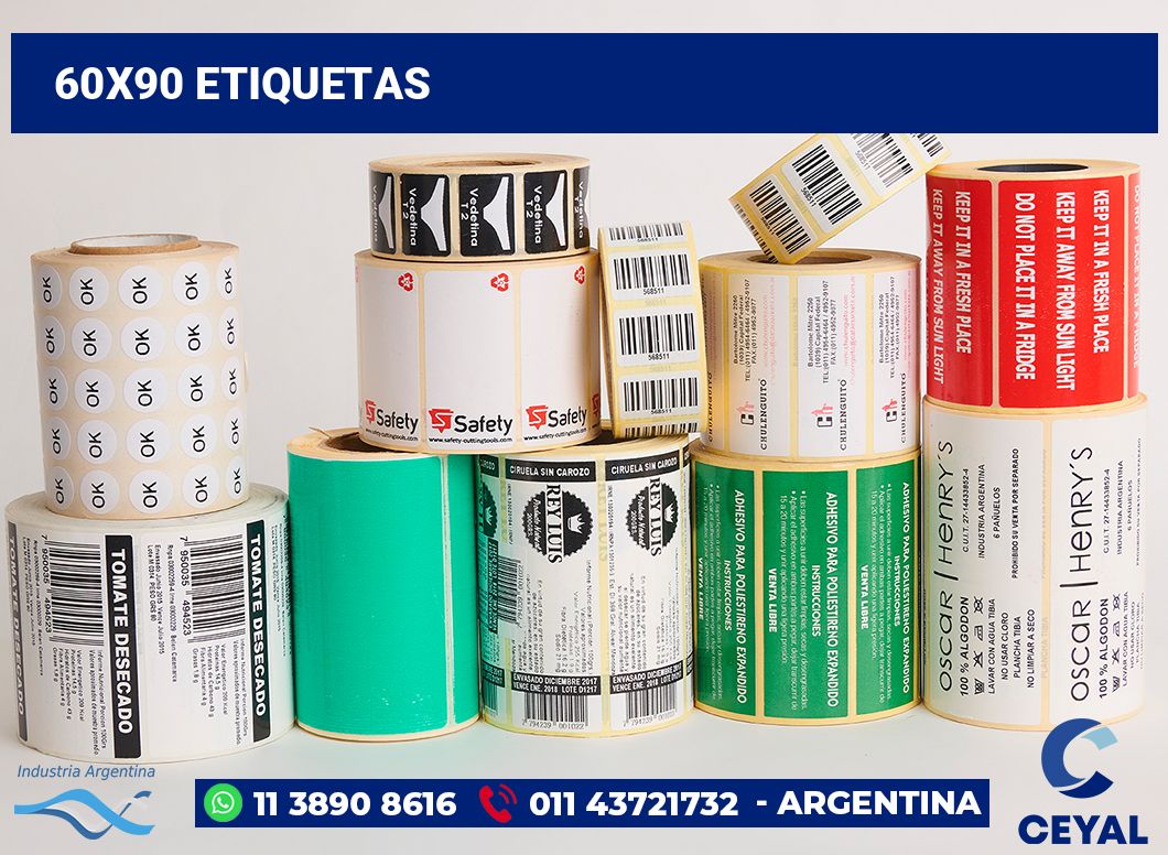 60x90 Etiquetas