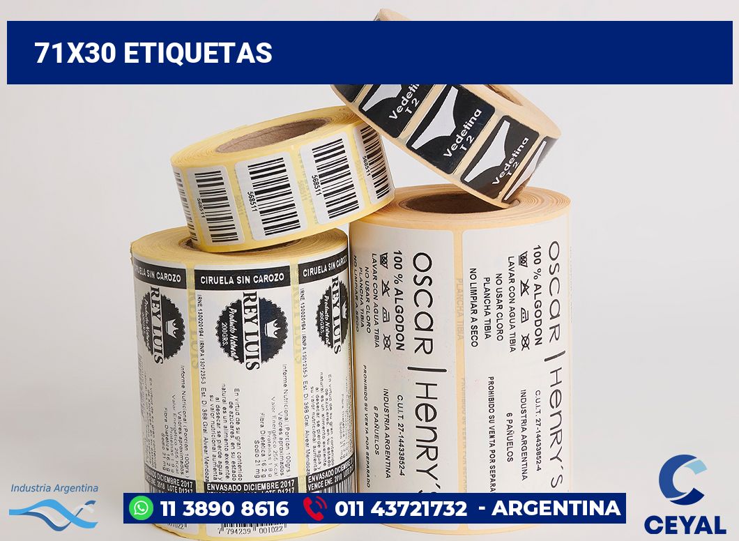 71x30 Etiquetas