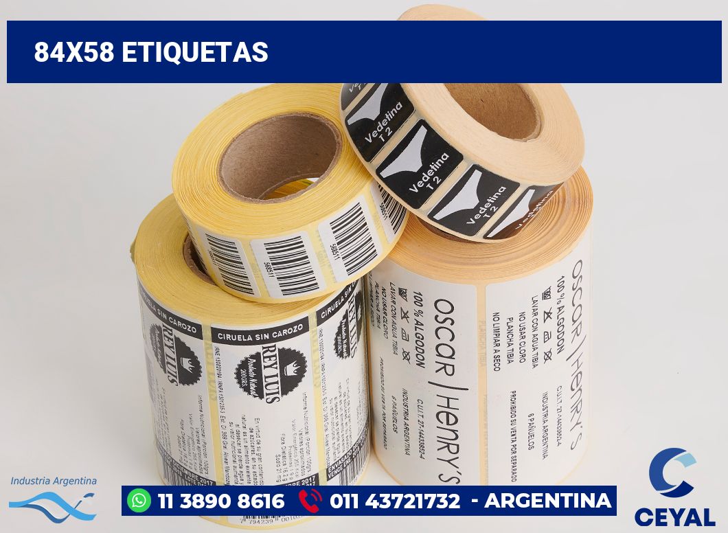 84x58 Etiquetas