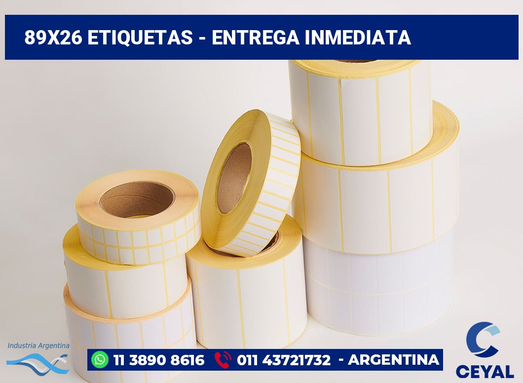 89×26 Etiquetas