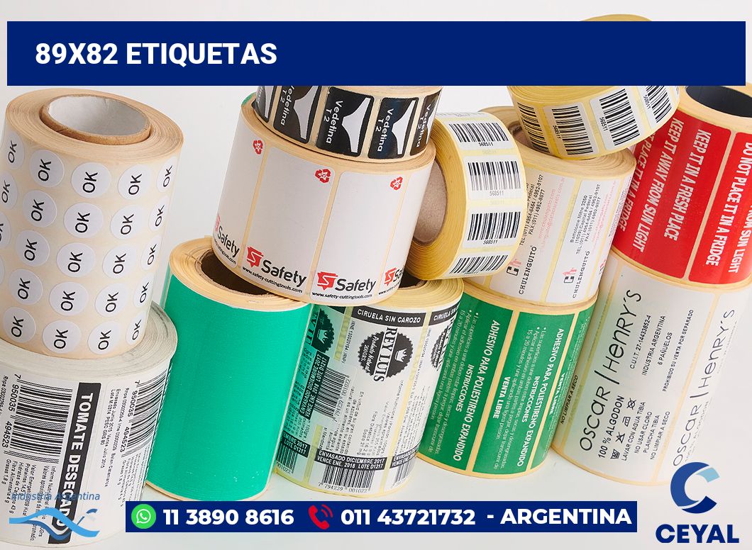 89x82 Etiquetas