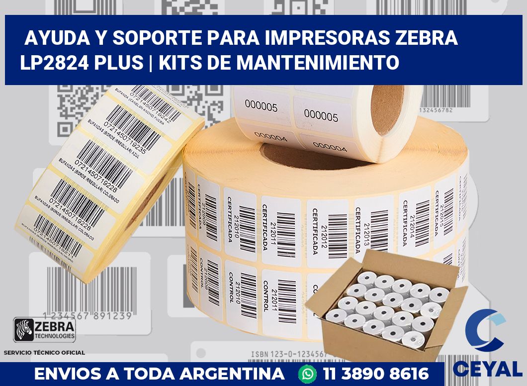 Ayuda y soporte para impresoras Zebra LP2824 Plus | Kits de mantenimiento