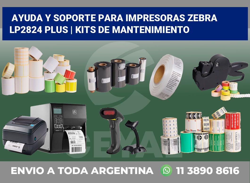 Ayuda y soporte para impresoras Zebra LP2824 Plus | Kits de mantenimiento