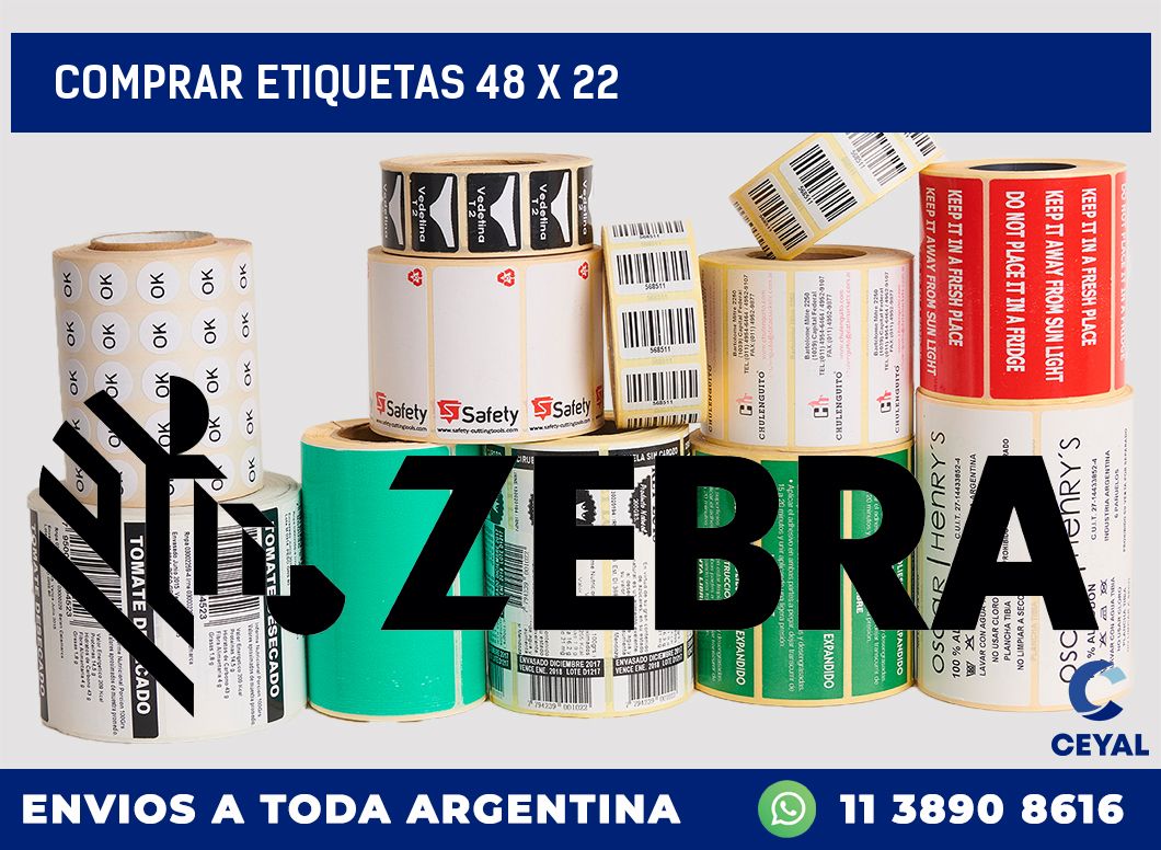 Comprar etiquetas 48 x 22