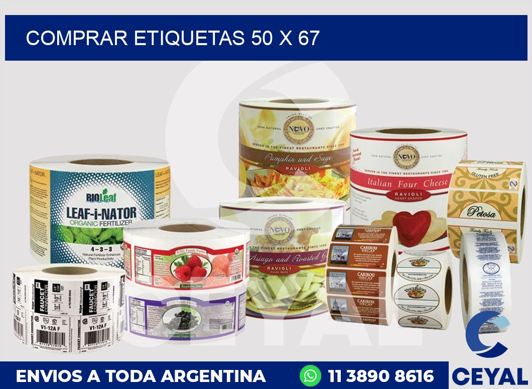 Comprar etiquetas 50 x 67
