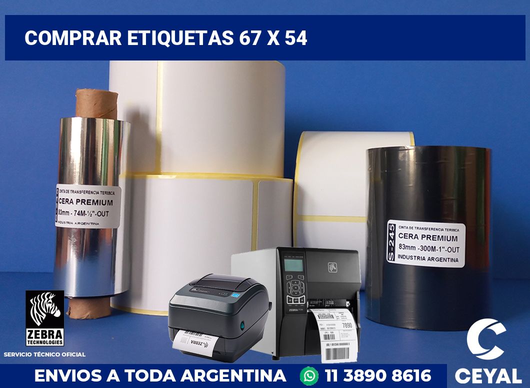 Comprar etiquetas 67 x 54