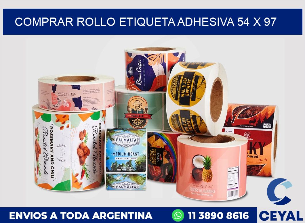 Comprar rollo etiqueta adhesiva 54 x 97