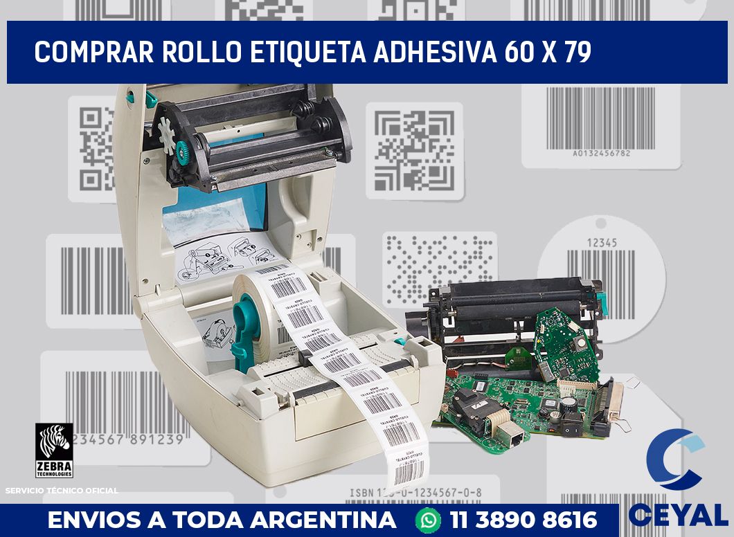 Comprar rollo etiqueta adhesiva 60 x 79