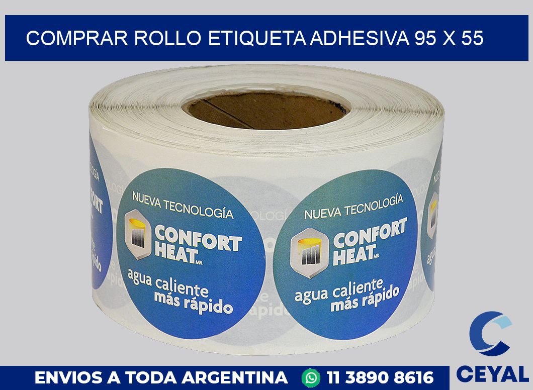 Comprar rollo etiqueta adhesiva 95 x 55